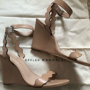 Loeffler Randall Tan Wedge Sandals